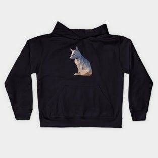 Geometric Arctic Fox Kids Hoodie